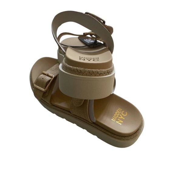 Women's MNYC PLTFRM Sandal, Madden NYC, 11, RAFFIA, NWT - Picture 6 of 7